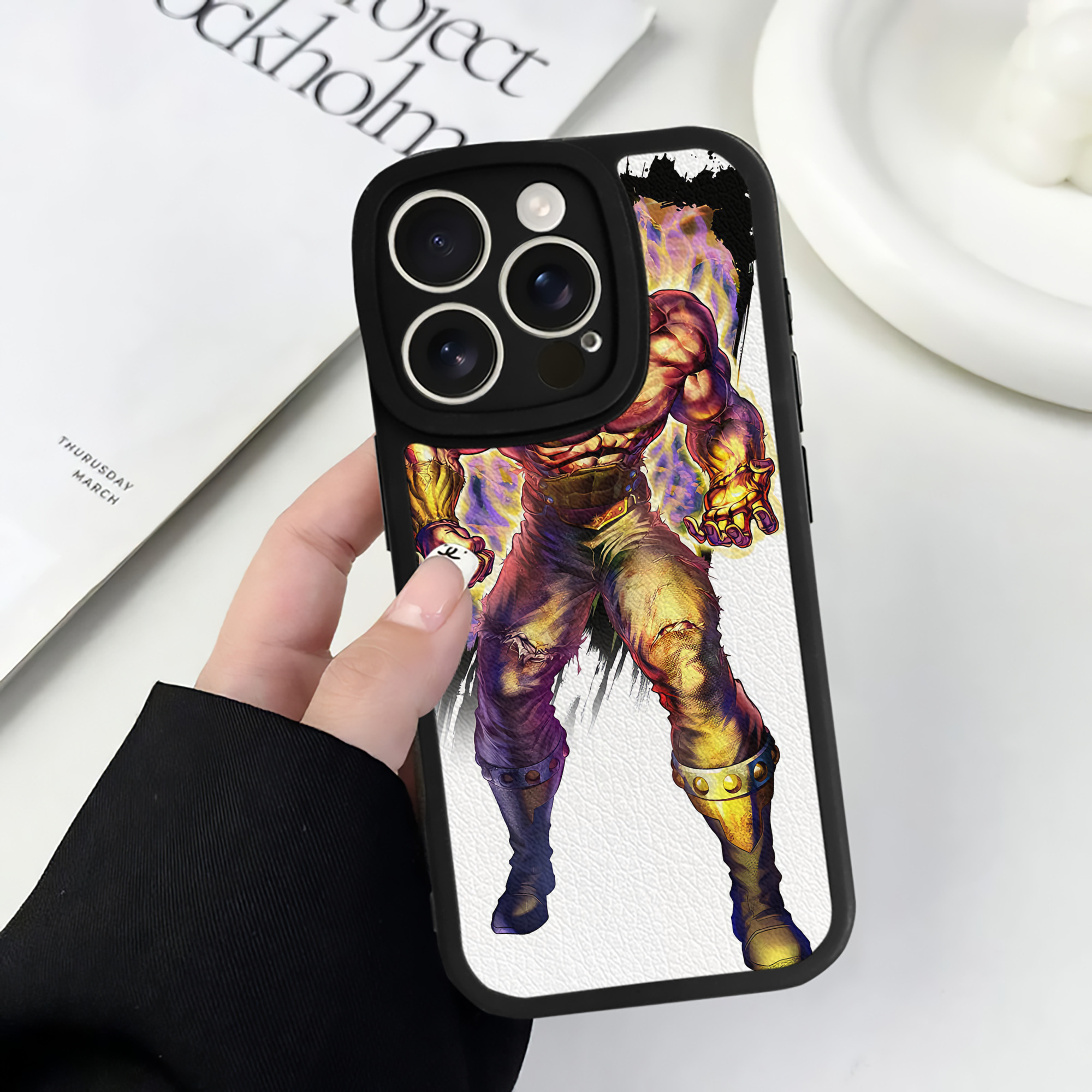 （画像用） 北斗の拳 Fist of the North Star 【iPhone 16シリーズ対応】シリコンスマホケース（レザー調） 材質：シリコン
